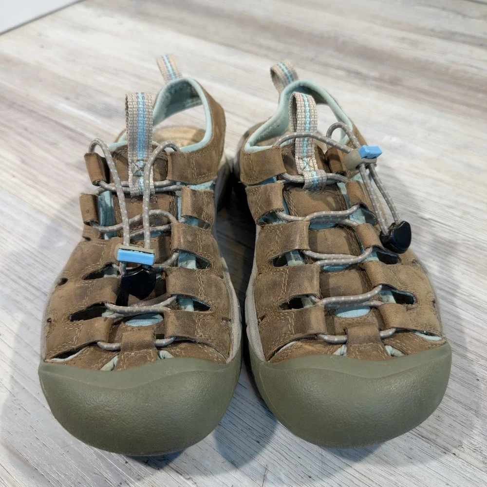 KEEN Newport H2 Women's Sandals Size 7 Brown Blue Waterproof Hiking Shoes